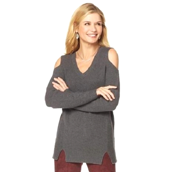 Lysse Sweater Super Soft Open Shoulder Sweater V-neck Medium Excellent ✔️ - Picture 1 of 7